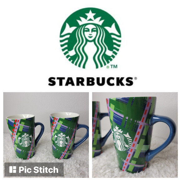 Starbucks‎ 2020 Plaid Holiday Collection 16 Oz. Set - Picture 1 of 9